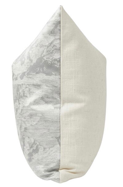 Cloud Toile Pillow Cover in Fog Grey, Schumacher Textiles