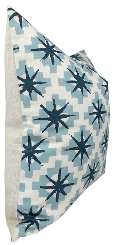 Starburst Pillow Cover in North Blue/Blue, Peter Dunham Textiles
