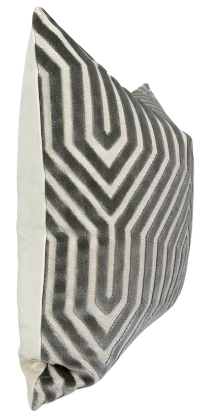 Vanderbilt Pillow Cover in Dove Grey, Schumacher Textiles