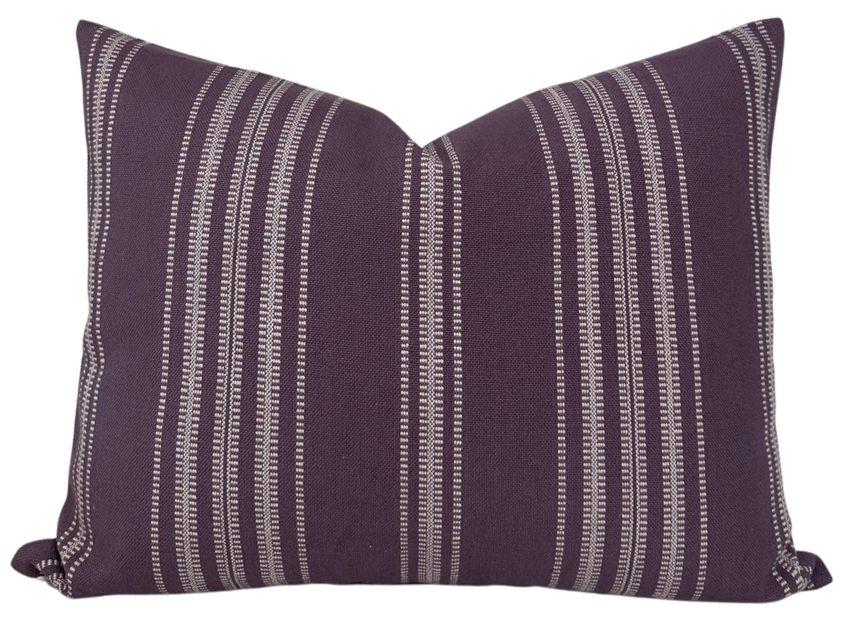 Mayan Striped Pillow Cover in Royal showing woven stripes in royal tones