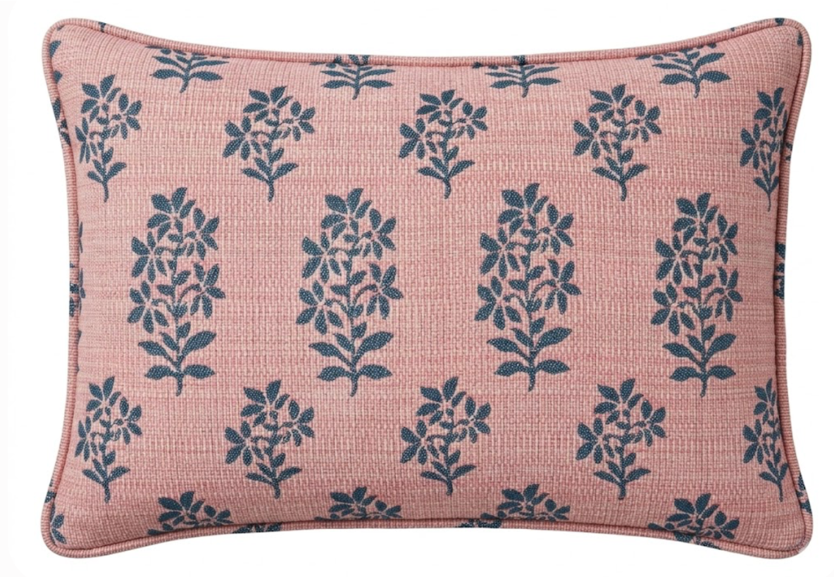 Asha Pillow Cover in Pink, Peter Dunham Textiles