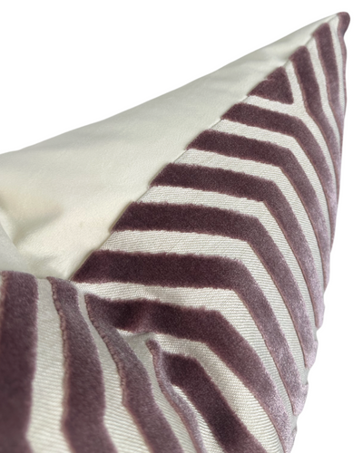 Vanderbilt Velvet Pillow Cover in Lilac, Schumacher Textiles