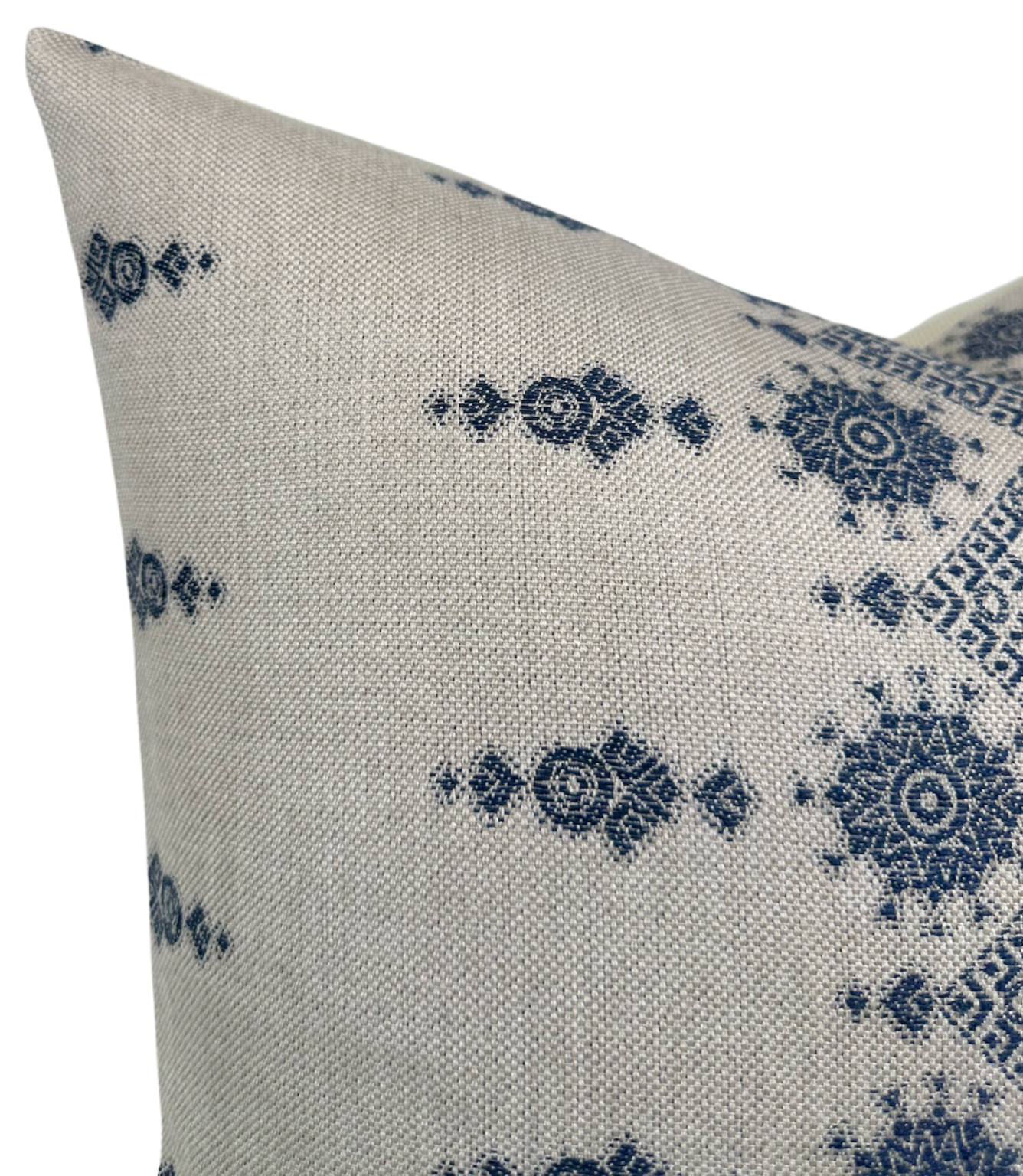 Carmania Pillow Cover in Indigo on Natural, Peter Dunham Textiles