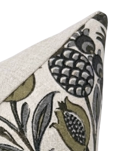 Cornelia Pillow Cover in Gold and Grey, Thibaut Pillows