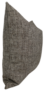 Rectangular pillow cover in a textured chestnut-colored fabric with a mix of brown and beige fibers, shown from a slightly angled side view.
