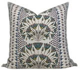 Decorative Cairo Pillow Cover in Eggplant with ivory linen back and invisible zipper