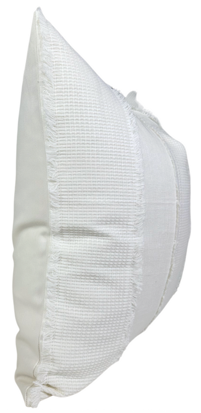 Tulum Casement Embroidered Pillow Cover in Ivory, Schumacher Textiles