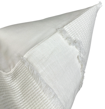 Tulum Casement Embroidered Pillow Cover in Ivory, Schumacher Textiles