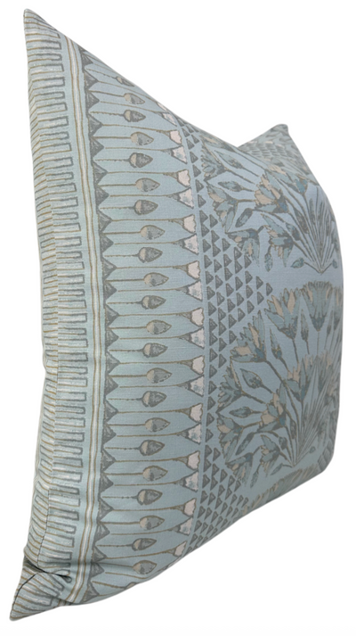 Cairo Pillow Cover in Spa Blue, Thibaut Pillows