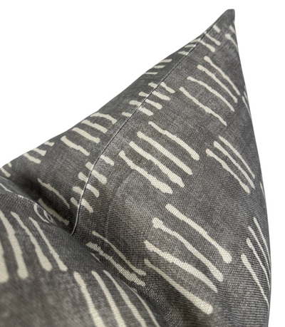 Matchsticks Pillow Cover in Pebble Grey, George Spencer Textiles