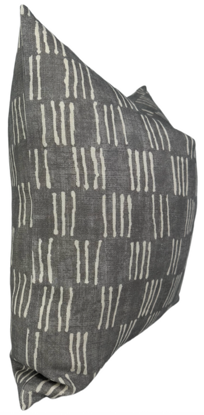 Matchsticks Pillow Cover in Pebble Grey, George Spencer Textiles