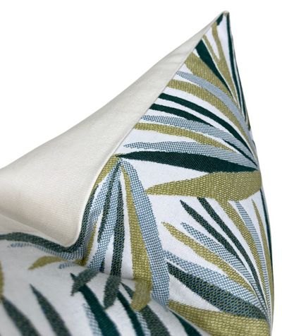 Palmetto Pillow Cover in Verdigris, Perennials Textiles