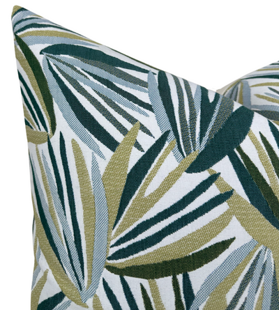 Palmetto Pillow Cover in Verdigris, Perennials Textiles