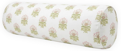 Milford Pillow Cover in Pink and Green, Thibaut Pillows