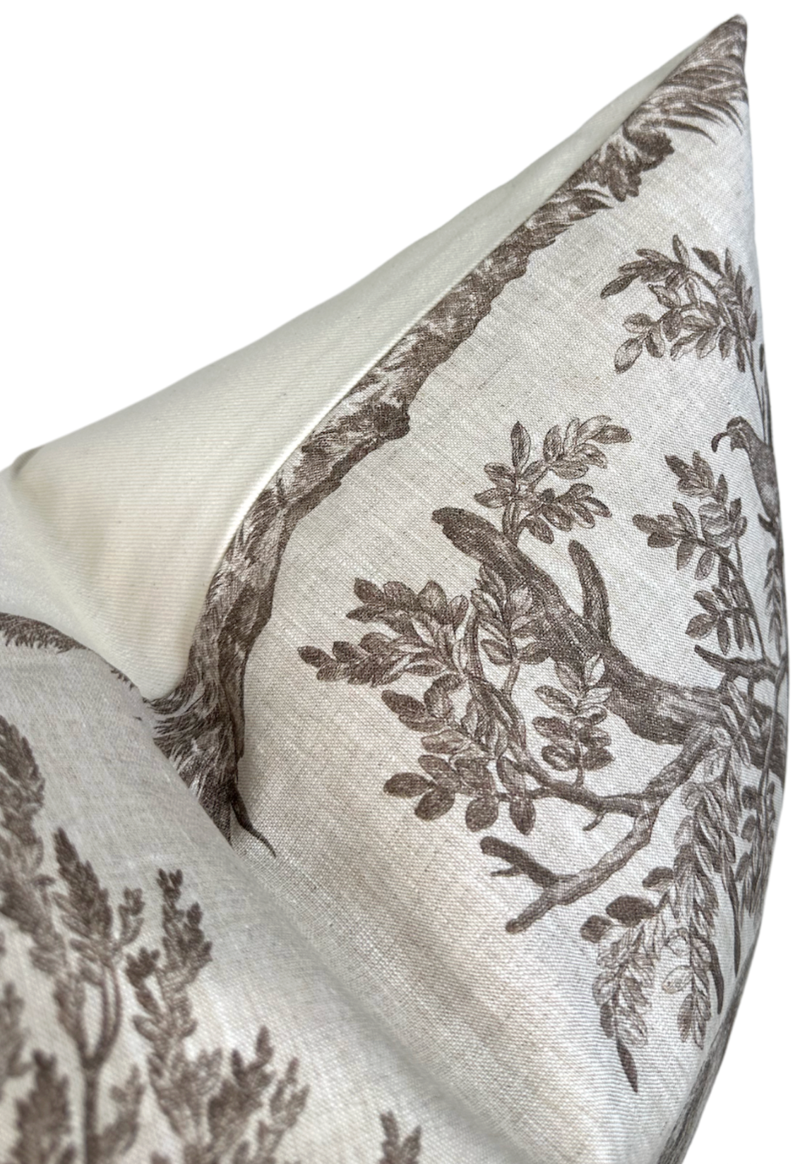Western Toile Pillow Cover in Sepia Brown, Schumacher Textiles