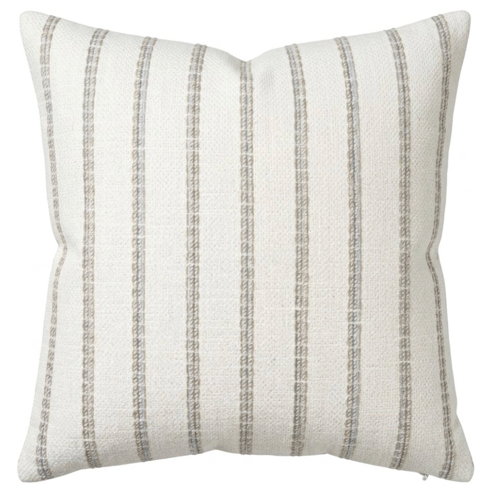 Oak Creek Pillow Cover in Glacier showing woven fabric texture with natural ivory performance backing