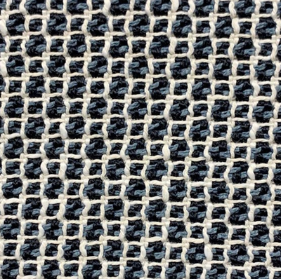 Gridded Woven Pillow Cover in Blue