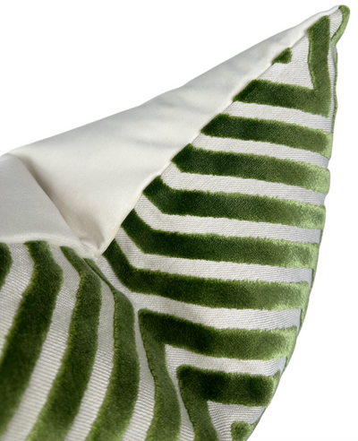 Vanderbilt Pillow Cover in Lettuce Green, Schumacher Textiles