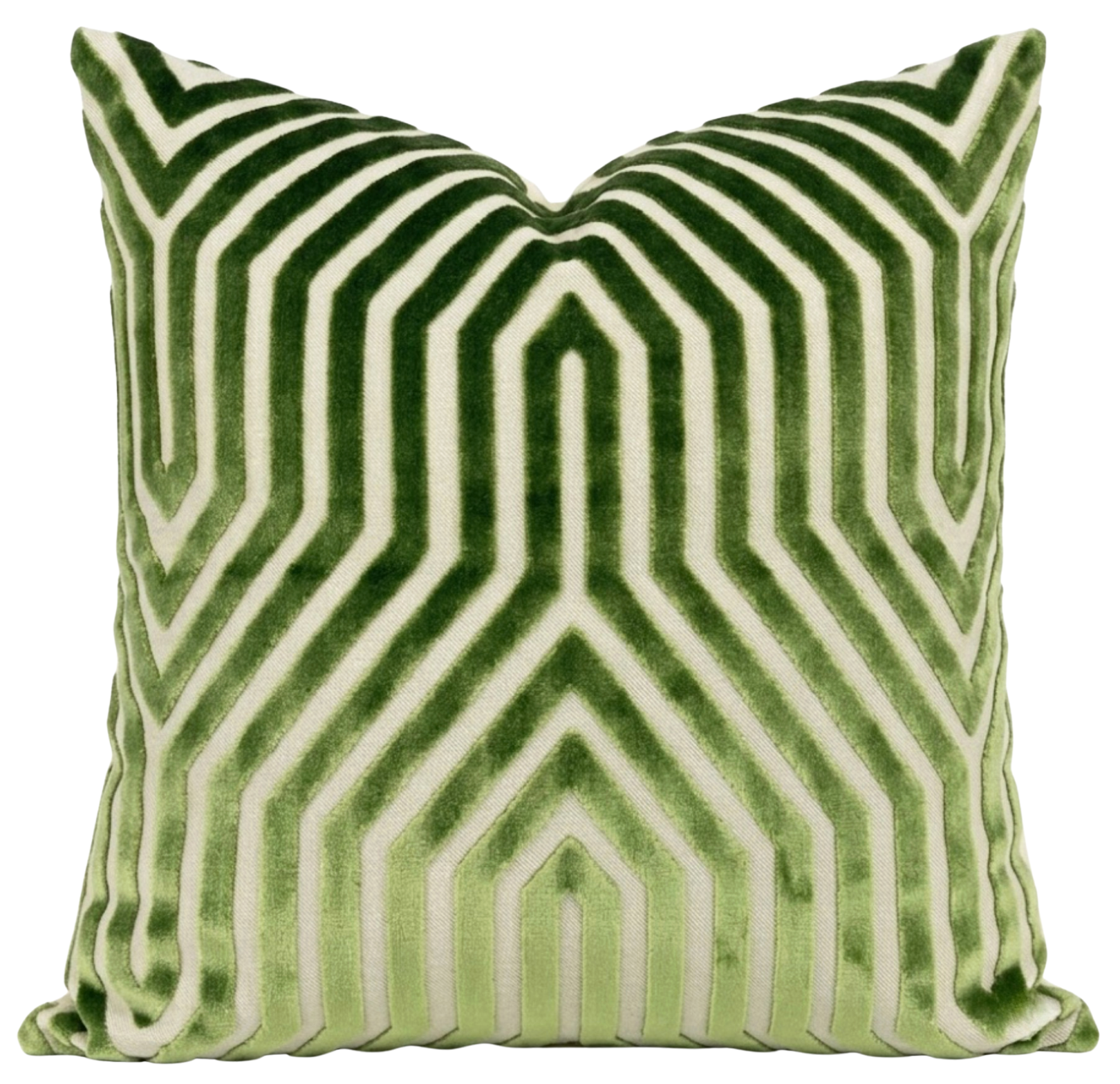 Vanderbilt Pillow Cover in Lettuce Green velvet fabric