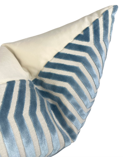 Vanderbilt Velvet Pillow Cover in Marine Blue, Schumacher Textiles