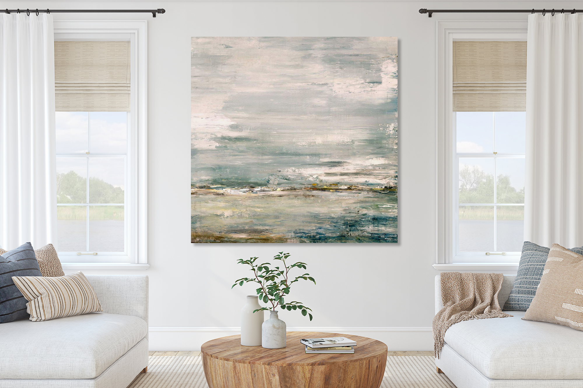 Sea and Sky Artist Enhanced Canvas Print by John Beard Collection - product image 2 for Resin Society