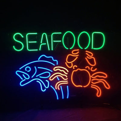 Seafood Fish Crab Neon Signs Light by Neon Signs Land - product image 2 for Resin Society