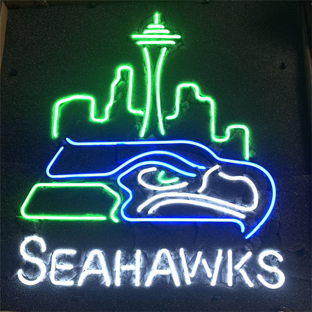 Seattle Skyline Seahawks Logo Neon Signs Light by Neon Signs Land - main product image for Resin Society