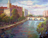 Seine River at Dusk by John Beard Collection - main product image for Resin Society