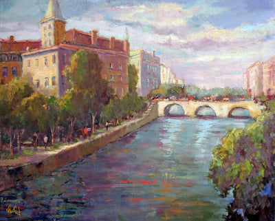 Seine River at Dusk by John Beard Collection - main product image for Resin Society