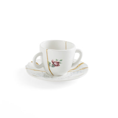 Kintsugi Coffee cup with saucer 01 by DEKOR - Resin Society