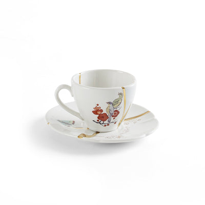 Kintsugi Coffee cup with saucer 02 by DEKOR - Resin Society