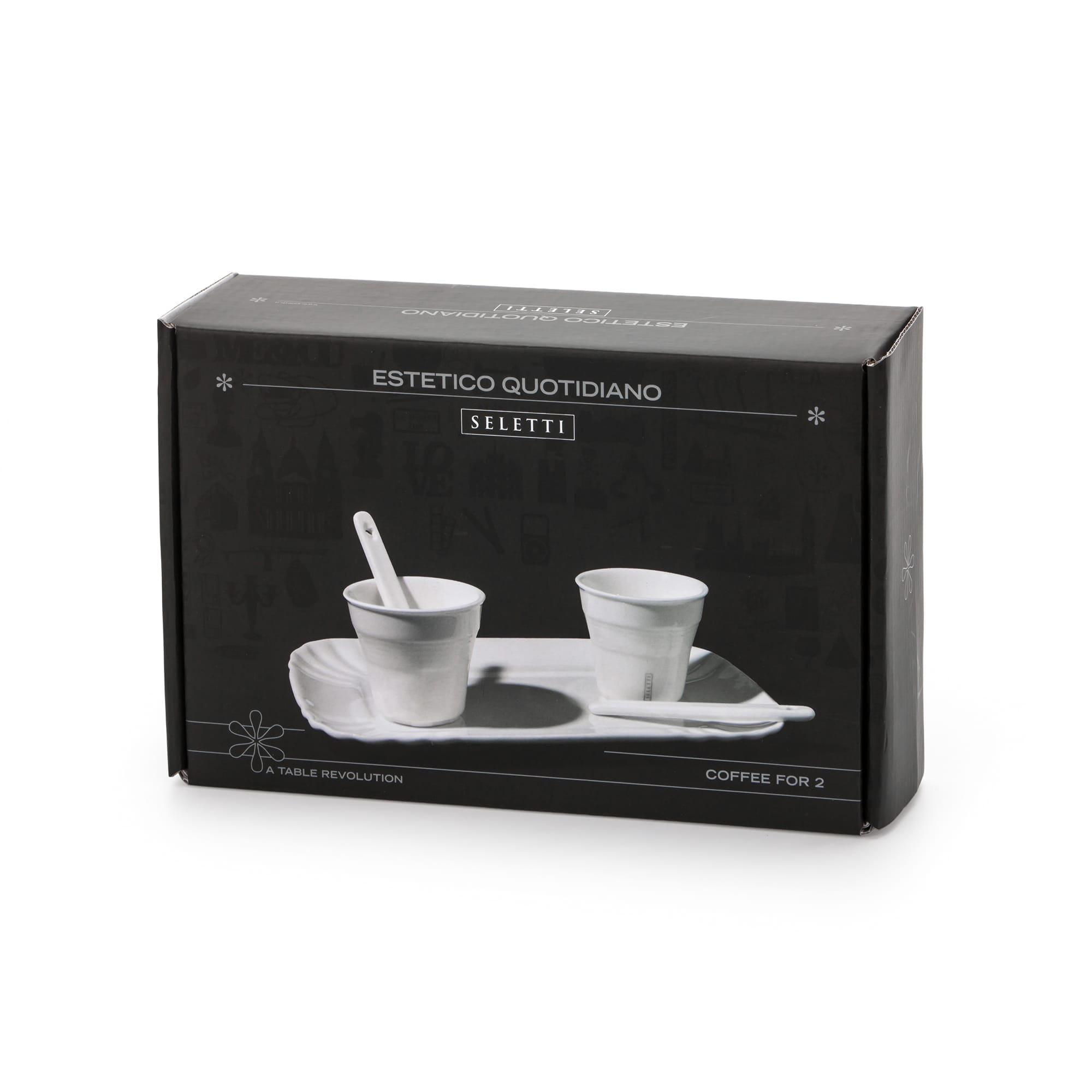 Estetico Quotidiano Coffee Set 2 Cups + 1 Tray detail image - Resin Society