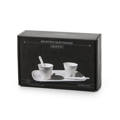 Estetico Quotidiano Coffee Set 2 Cups + 1 Tray detail image - Resin Society