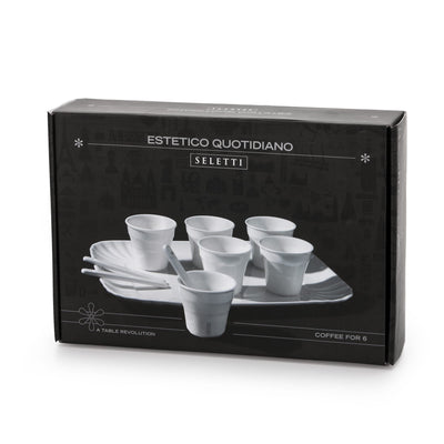 Estetico Quotidiano Coffee set of 6 Cups + 1 Tray detail image - Resin Society