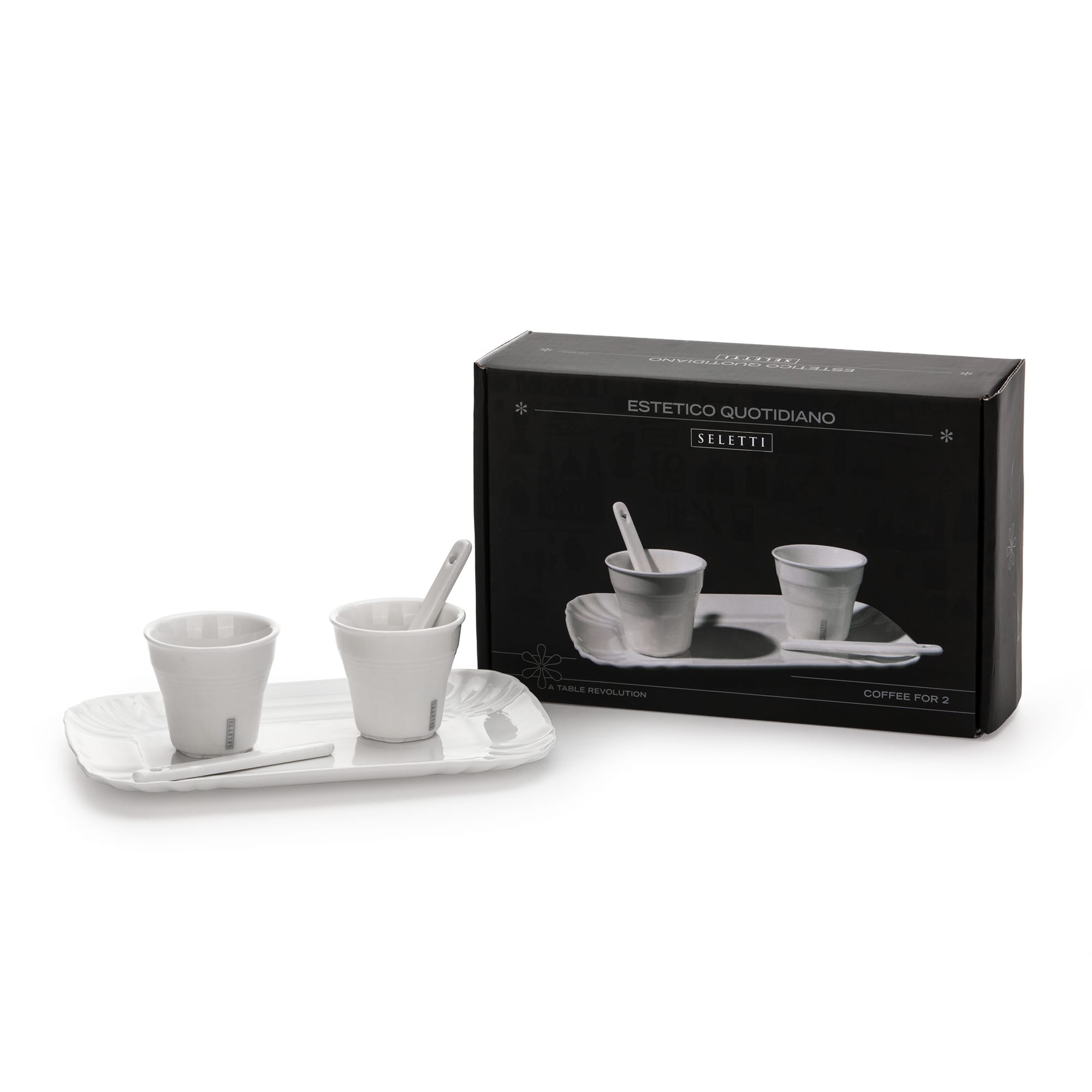 Estetico Quotidiano Coffee Set 2 Cups + 1 Tray by DEKOR - Resin Society