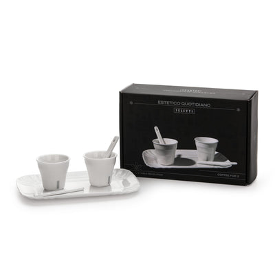 Estetico Quotidiano Coffee Set 2 Cups + 1 Tray by DEKOR - Resin Society