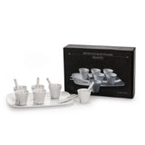 Estetico Quotidiano Coffee set of 6 Cups + 1 Tray by DEKOR - Resin Society