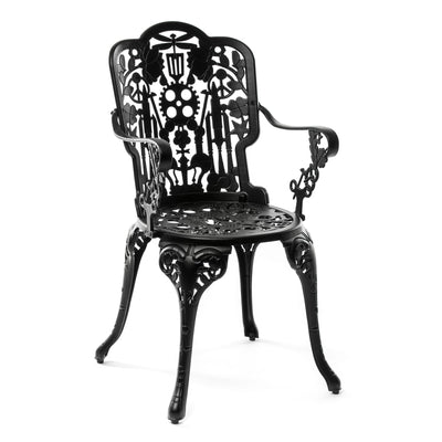 Industry Collection ALUMINIUM ARMCHAIR - BLACK detail image - Resin Society