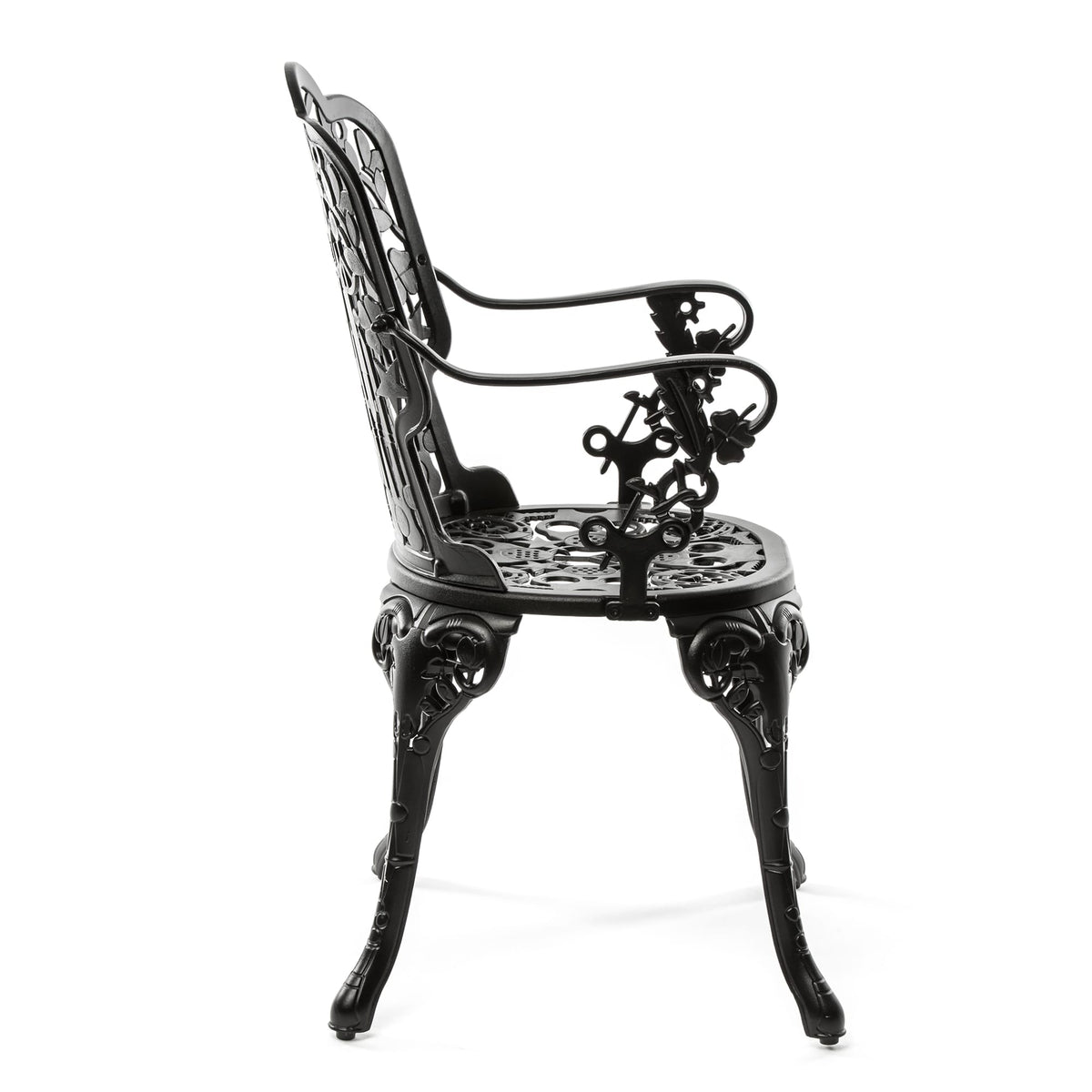 Industry Collection ALUMINIUM ARMCHAIR - BLACK detail image - Resin Society