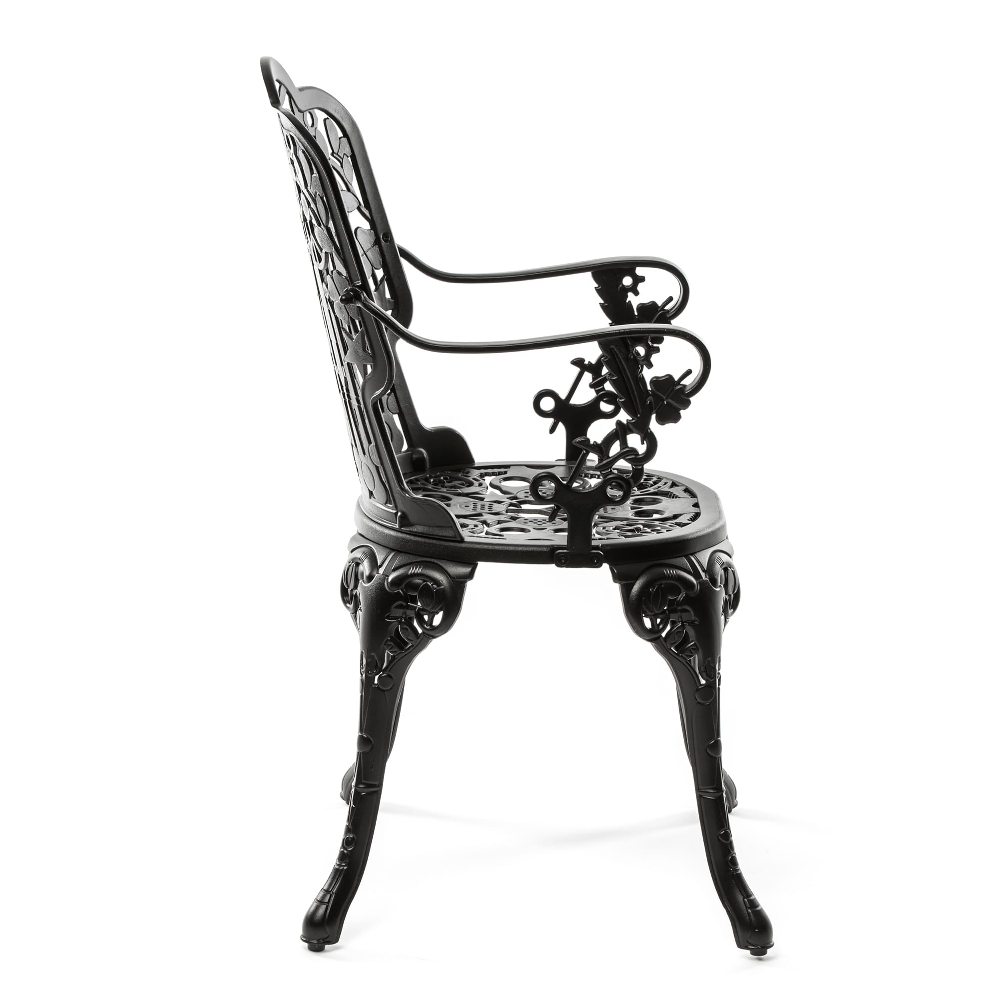 Industry Collection ALUMINIUM ARMCHAIR - BLACK detail image - Resin Society