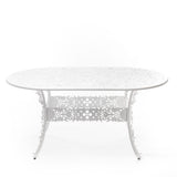 Industry Collection ALUMINIUM OVAL TABLE - WHITE by DEKOR - main product image for Resin Society