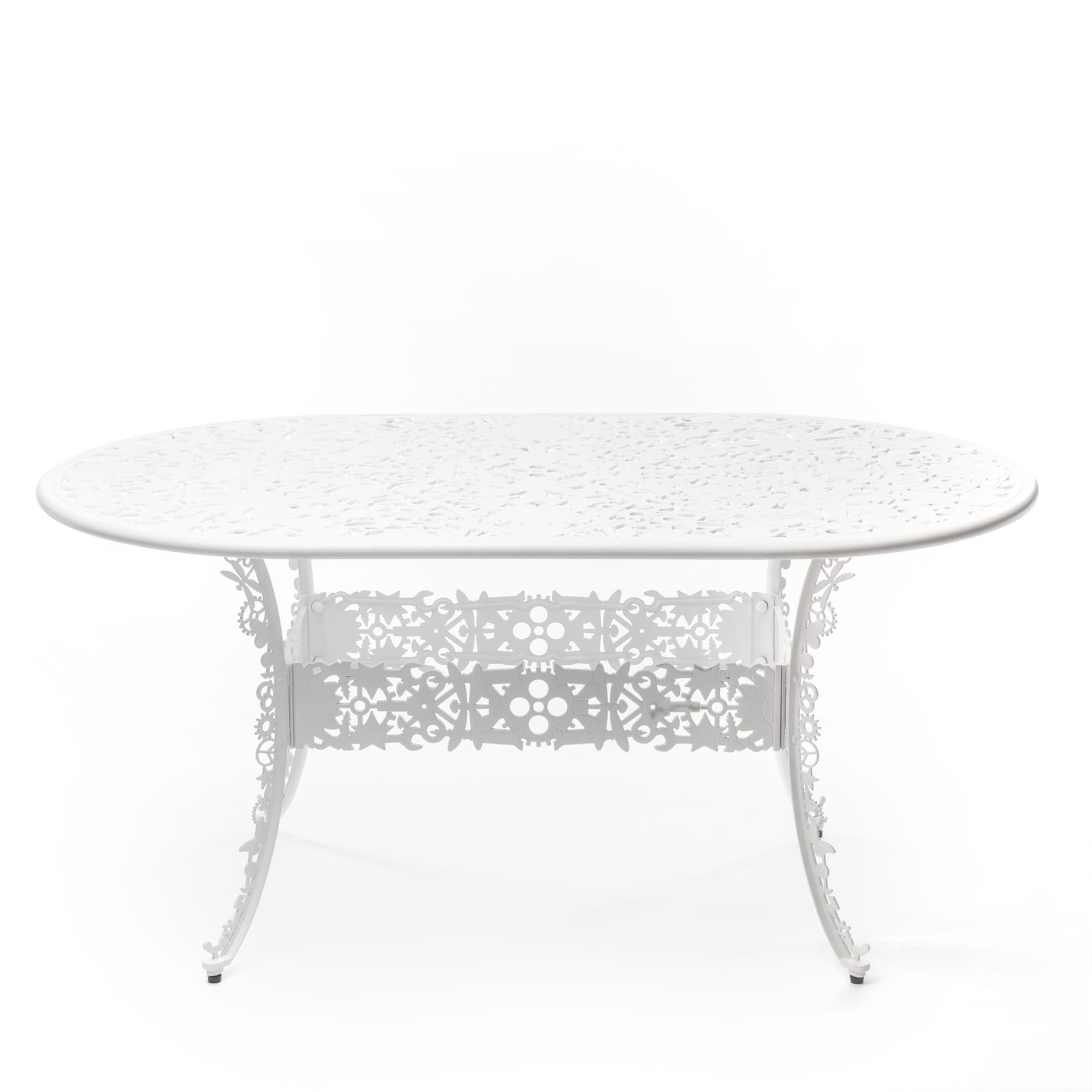 Industry Collection ALUMINIUM OVAL TABLE - WHITE by DEKOR - main product image for Resin Society