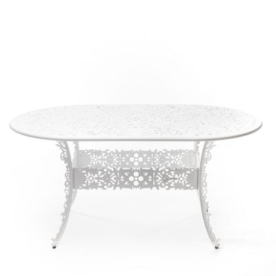Industry Collection ALUMINIUM OVAL TABLE - WHITE by DEKOR - Resin Society