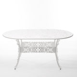 Industry Collection ALUMINIUM OVAL TABLE - WHITE by DEKOR - product image 3 for Resin Society
