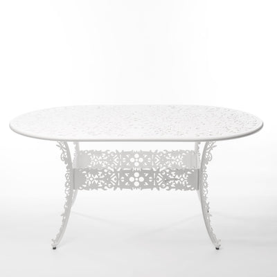 Industry Collection ALUMINIUM OVAL TABLE - WHITE detail image - Resin Society
