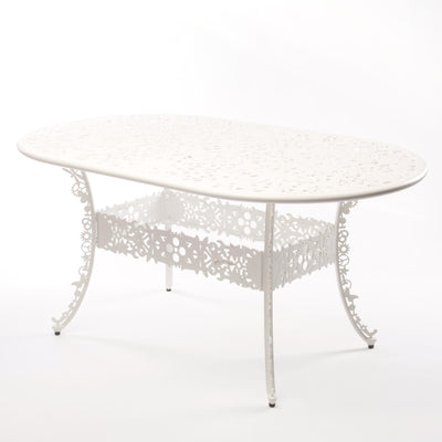 Industry Collection ALUMINIUM OVAL TABLE - WHITE detail image - Resin Society