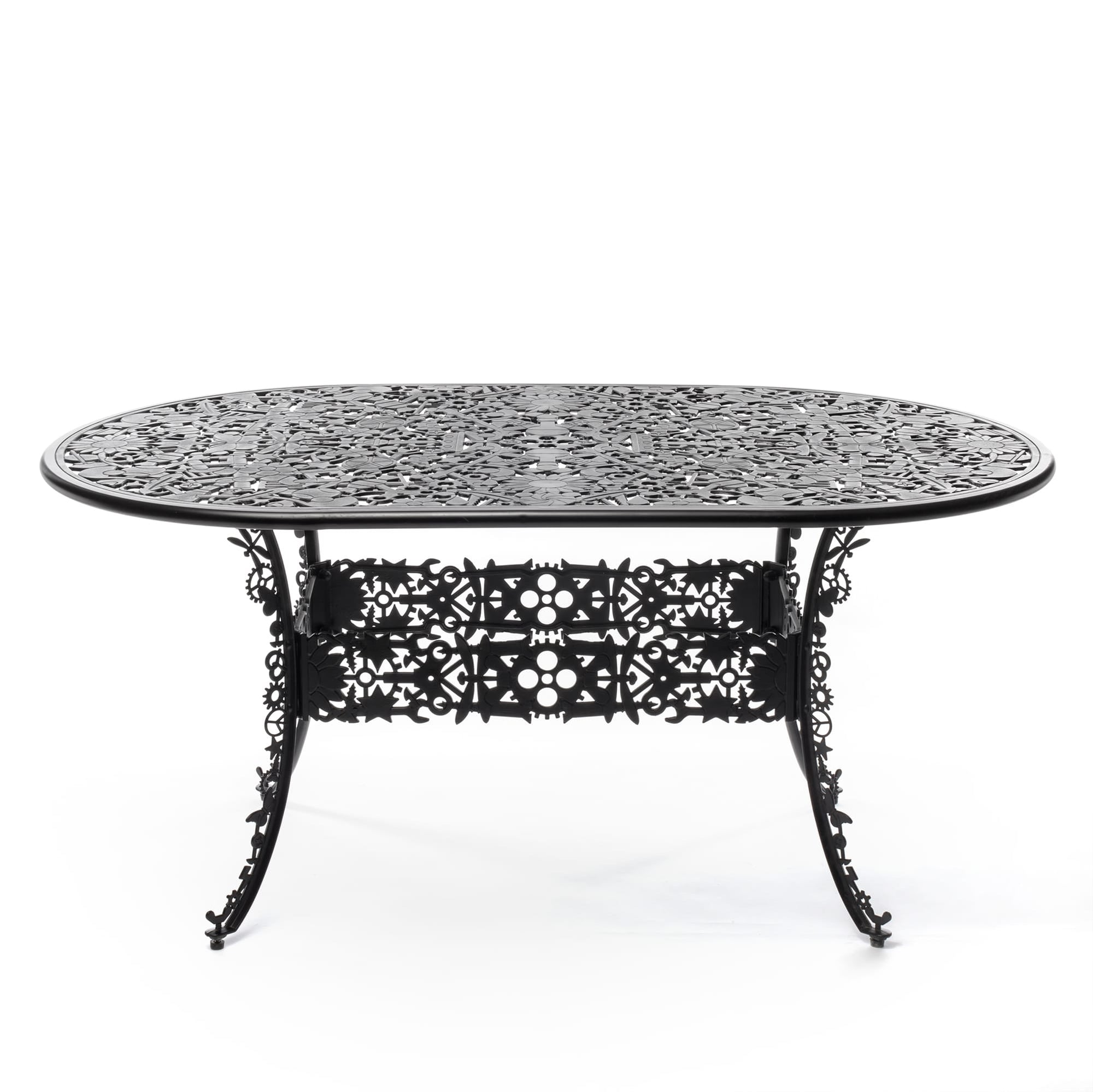 Industry Collection ALUMINIUM OVAL TABLE - BLACK by DEKOR - main product image for Resin Society