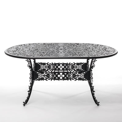 Industry Collection ALUMINIUM OVAL TABLE - BLACK detail image - Resin Society