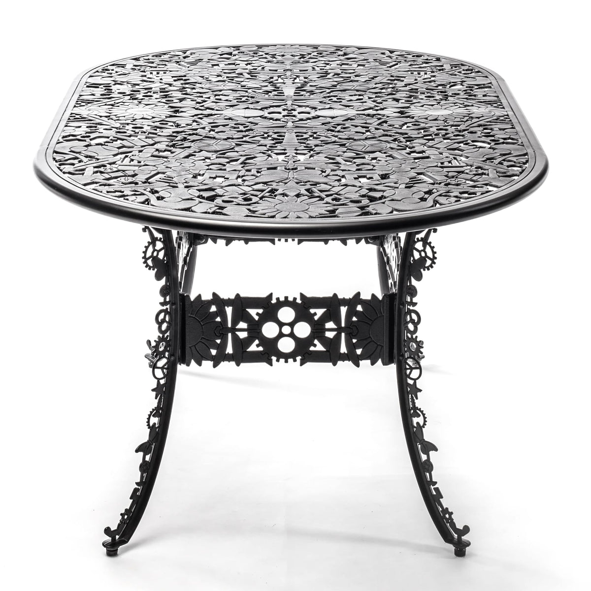 Industry Collection ALUMINIUM OVAL TABLE - BLACK by DEKOR - product image 4 for Resin Society
