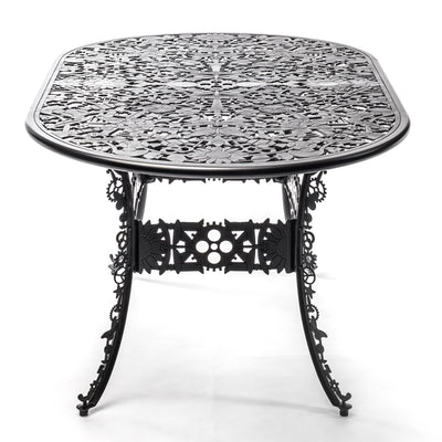 Industry Collection ALUMINIUM OVAL TABLE - BLACK detail image - Resin Society